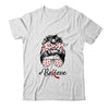 Multiple Myeloma Awareness Messy Bun Warrior Believe T-Shirt & Tank Top | Teecentury.com