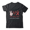 Multiple Myeloma Awareness Peace Love Cure Leopard T-Shirt & Hoodie | Teecentury.com