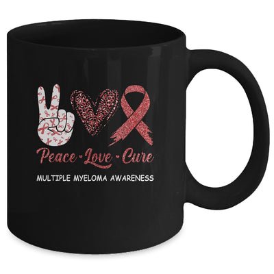 Multiple Myeloma Awareness Peace Love Cure Leopard Mug Coffee Mug | Teecentury.com