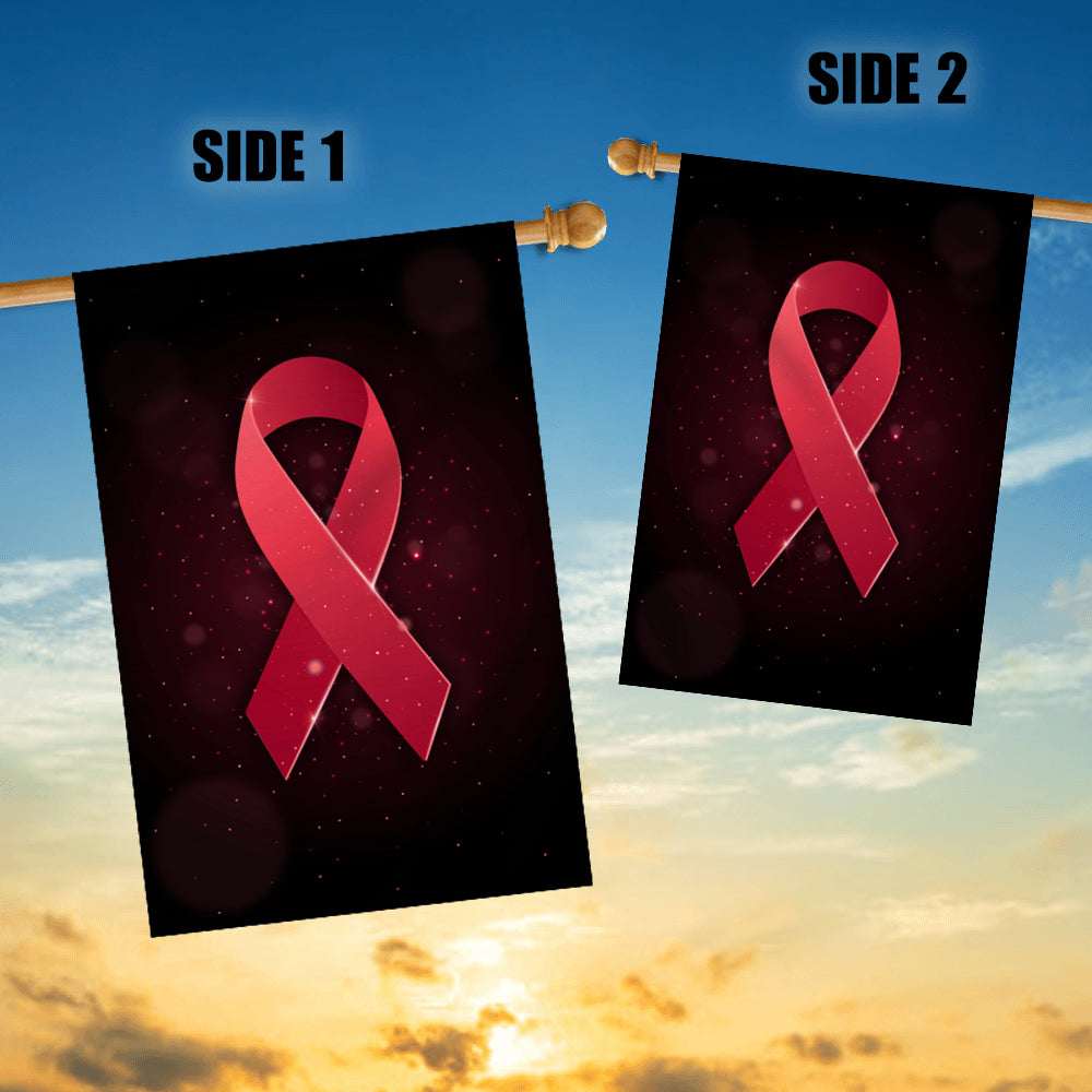 Multiple Myeloma Brain Aneurysm Awareness Flag Burgundy Ribbon Flag | Teecentury.com