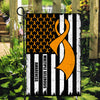 Multiple Sclerosis Awareness America Flag Orange Ribbon Flag | Teecentury.com