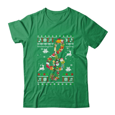 Music Note Christmas Ugly Xmas Musical Teacher Sing T-Shirt & Sweatshirt | Teecentury.com