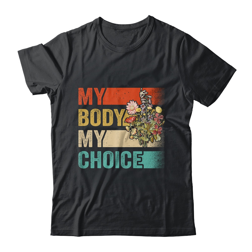 My Body Choice Mind Your Own Uaterus Floral My Uterus Shirt & Tank Top | teecentury