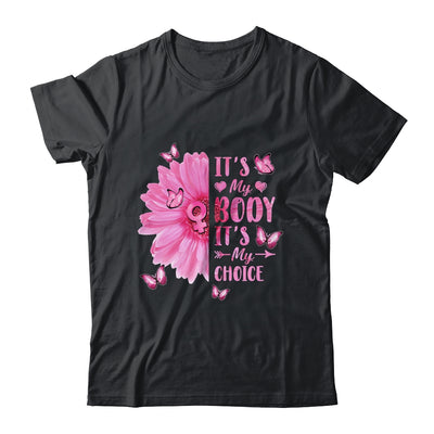 My Body Choice Uterus Business Women Butterfly Flower Shirt & Tank Top | teecentury