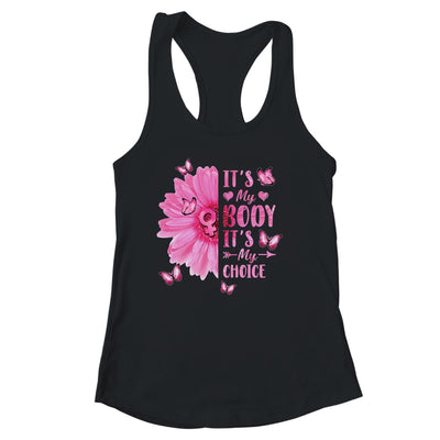My Body Choice Uterus Business Women Butterfly Flower Shirt & Tank Top | teecentury