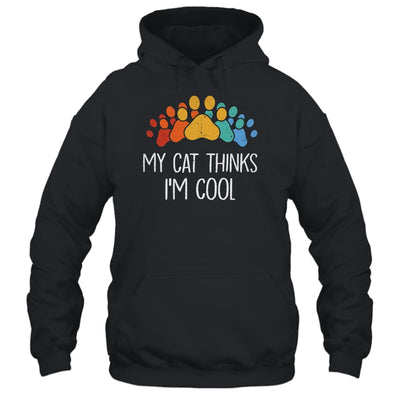 My Cat Thinks I'm Cool Funny Cat Lover Shirt & Tank Top | teecentury