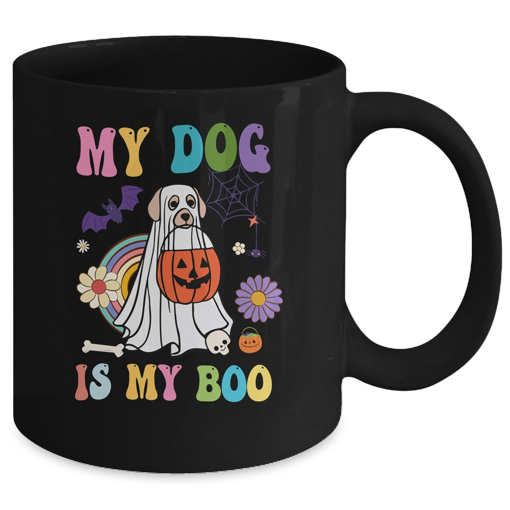 My Dog Is Boo Funny Dog Owner Boo Ghost Lover Halloween Boo Mug | teecentury