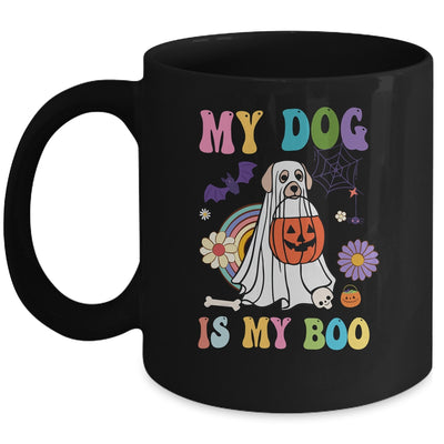 My Dog Is Boo Funny Dog Owner Boo Ghost Lover Halloween Boo Mug | teecentury