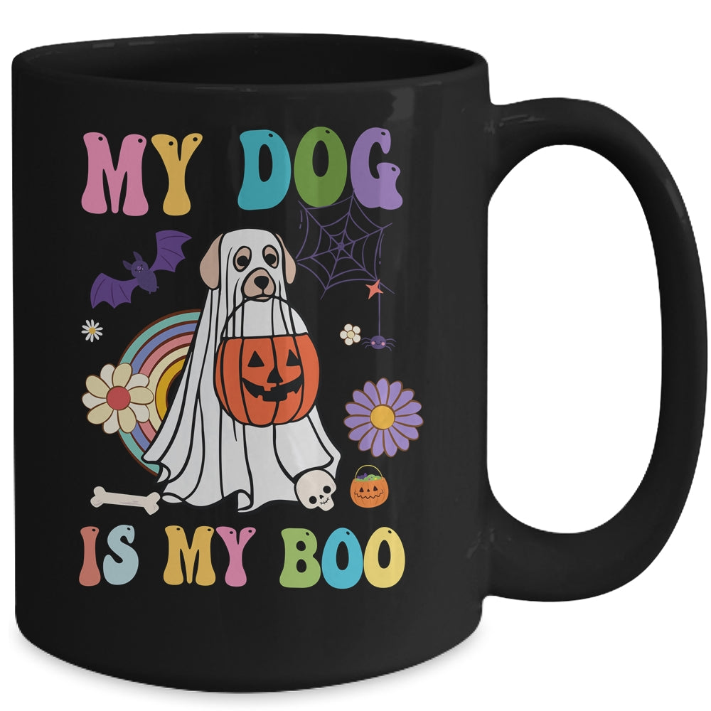 My Dog Is Boo Funny Dog Owner Boo Ghost Lover Halloween Boo Mug | teecentury