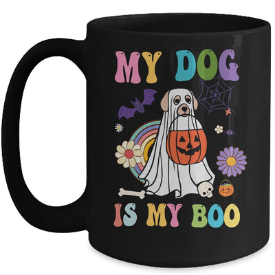 My Dog Is Boo Funny Dog Owner Boo Ghost Lover Halloween Boo Mug | teecentury