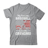 My Favorite Baseball Player Calls Me Grandma American Flag T-Shirt & Hoodie | Teecentury.com