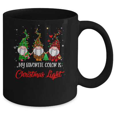 My Favorite Color Is Christmas Lights Gnomies Gnome Buffalo Mug Coffee Mug | Teecentury.com