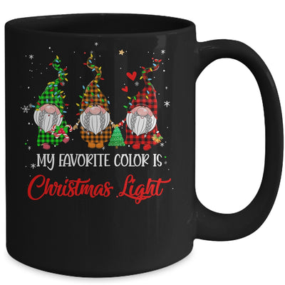 My Favorite Color Is Christmas Lights Gnomies Gnome Buffalo Mug Coffee Mug | Teecentury.com