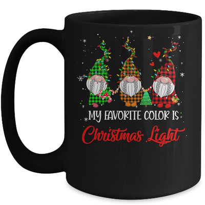 My Favorite Color Is Christmas Lights Gnomies Gnome Buffalo Mug Coffee Mug | Teecentury.com