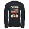 My Favorite Lineman Calls Me Dad USA Flag Fathers Day T-Shirt & Hoodie | Teecentury.com