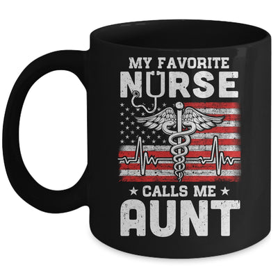 My Favorite Nurse Calls Me Aunt Gifts Usa Flag Mug Coffee Mug | Teecentury.com