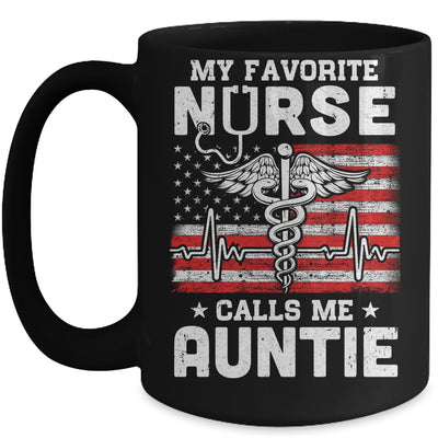 My Favorite Nurse Calls Me Auntie USA Flag Mug Coffee Mug | Teecentury.com