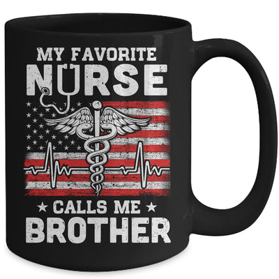 My Favorite Nurse Calls Me Brother USA Flag Mug Coffee Mug | Teecentury.com