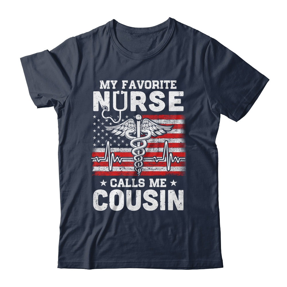 My Favorite Nurse Calls Me Cousin USA Flag T-Shirt & Hoodie | Teecentury.com