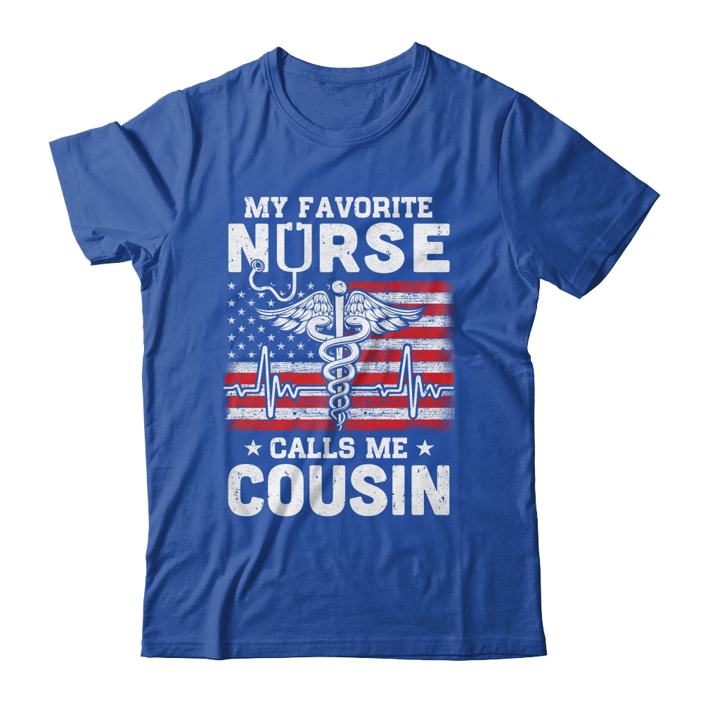 My Favorite Nurse Calls Me Cousin USA Flag T-Shirt & Hoodie | Teecentury.com