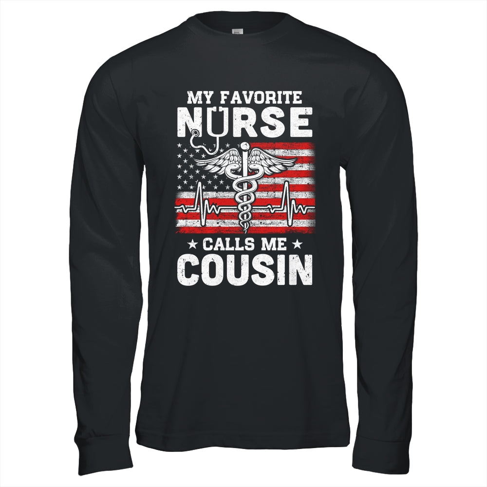 My Favorite Nurse Calls Me Cousin USA Flag T-Shirt & Hoodie | Teecentury.com
