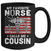 My Favorite Nurse Calls Me Cousin USA Flag Mug Coffee Mug | Teecentury.com
