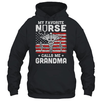 My Favorite Nurse Calls Me Grandma Usa Flag Mother's Day T-Shirt & Hoodie | Teecentury.com