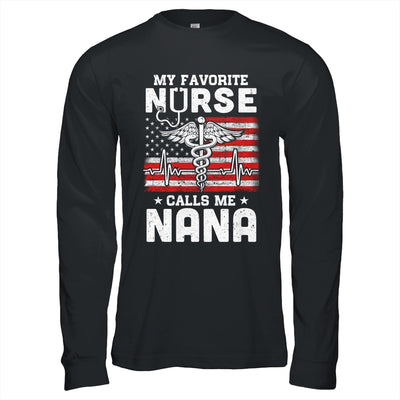 My Favorite Nurse Calls Me Nana USA Flag Mother's Day T-Shirt & Hoodie | Teecentury.com
