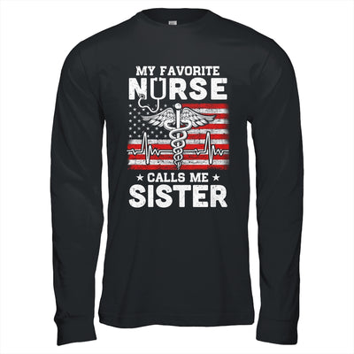 My Favorite Nurse Calls Me Sister USA Flag T-Shirt & Hoodie | Teecentury.com