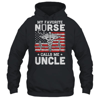 My Favorite Nurse Calls Me Uncle Gifts Usa Flag T-Shirt & Hoodie | Teecentury.com