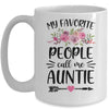 My Favorite People Call Me Auntie Mother's Day Floral Mug Coffee Mug | Teecentury.com