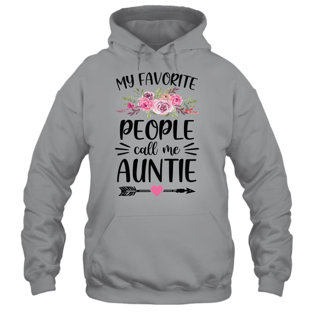 My Favorite People Call Me Auntie Mother's Day Floral T-Shirt & Tank Top | Teecentury.com