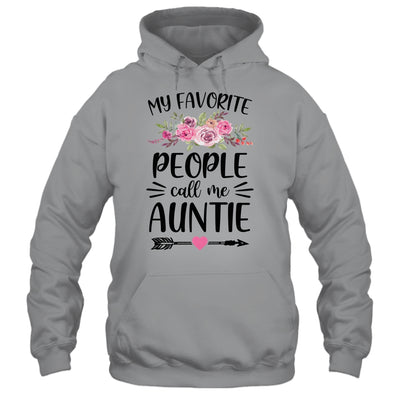 My Favorite People Call Me Auntie Mother's Day Floral T-Shirt & Tank Top | Teecentury.com