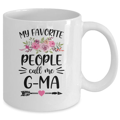 My Favorite People Call Me G-Ma Mother's Day Floral Mug Coffee Mug | Teecentury.com