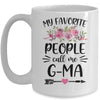 My Favorite People Call Me G-Ma Mother's Day Floral Mug Coffee Mug | Teecentury.com