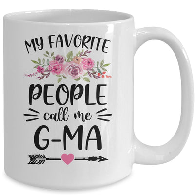 My Favorite People Call Me G-Ma Mother's Day Floral Mug Coffee Mug | Teecentury.com
