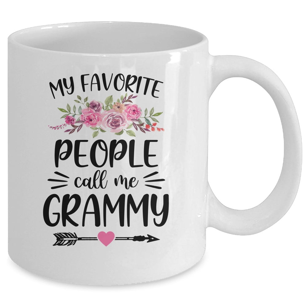 My Favorite People Call Me Grammy Mother's Day Floral Mug Coffee Mug | Teecentury.com