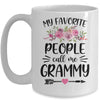 My Favorite People Call Me Grammy Mother's Day Floral Mug Coffee Mug | Teecentury.com