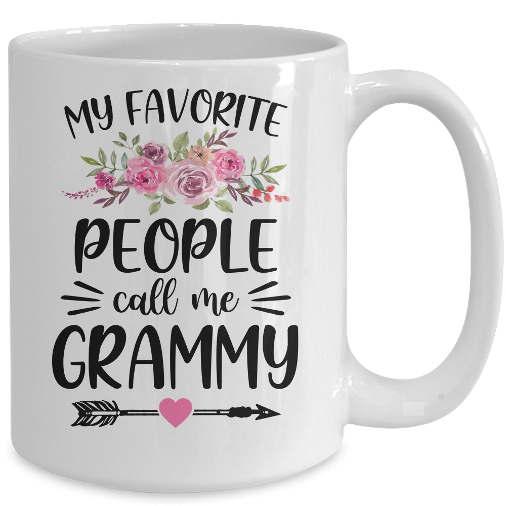 My Favorite People Call Me Grammy Mother's Day Floral Mug Coffee Mug | Teecentury.com