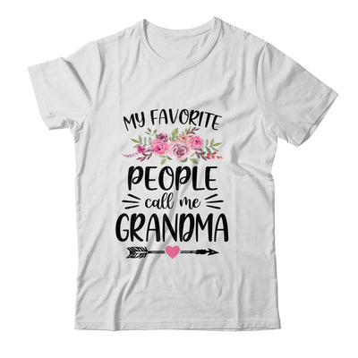 My Favorite People Call Me Grandma Mother's Day Floral T-Shirt & Tank Top | Teecentury.com