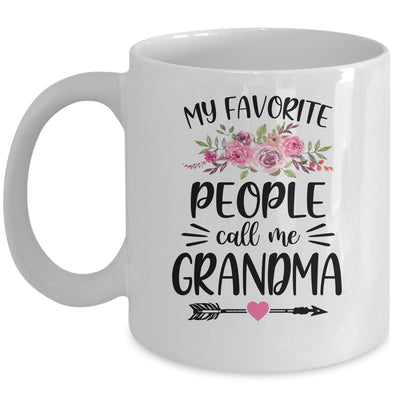 My Favorite People Call Me Grandma Mother's Day Floral Mug Coffee Mug | Teecentury.com