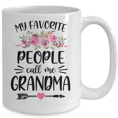 My Favorite People Call Me Grandma Mother's Day Floral Mug Coffee Mug | Teecentury.com