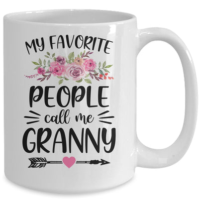 My Favorite People Call Me Granny Mother's Day Floral Mug Coffee Mug | Teecentury.com