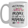 My Favorite People Call Me Mamaw Mother's Day Floral Mug Coffee Mug | Teecentury.com