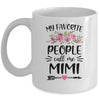 My Favorite People Call Me Mimi Mother's Day Floral Mug Coffee Mug | Teecentury.com
