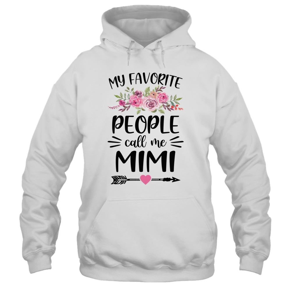 My Favorite People Call Me Mimi Mother's Day Floral T-Shirt & Tank Top | Teecentury.com