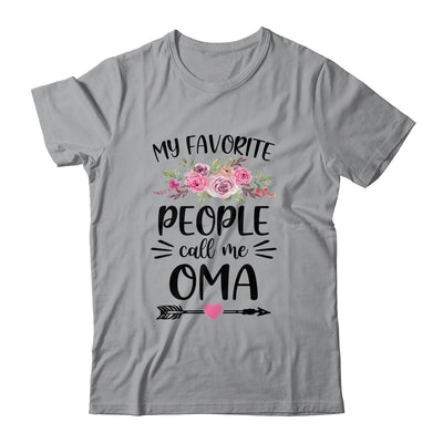 My Favorite People Call Me Oma Mother's Day Floral T-Shirt & Tank Top | Teecentury.com