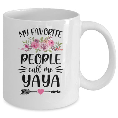 My Favorite People Call Me Yaya Mother's Day Floral Mug Coffee Mug | Teecentury.com