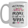 My Favorite People Call Me Yaya Mother's Day Floral Mug Coffee Mug | Teecentury.com