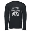 My First Father's Day As A Papa Fathers Day T-Shirt & Hoodie | Teecentury.com